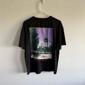 SHEIN Women’s Black Short Sleeve Basketball Graphic Tee